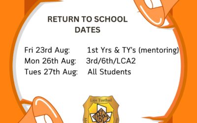 Return to School Dates